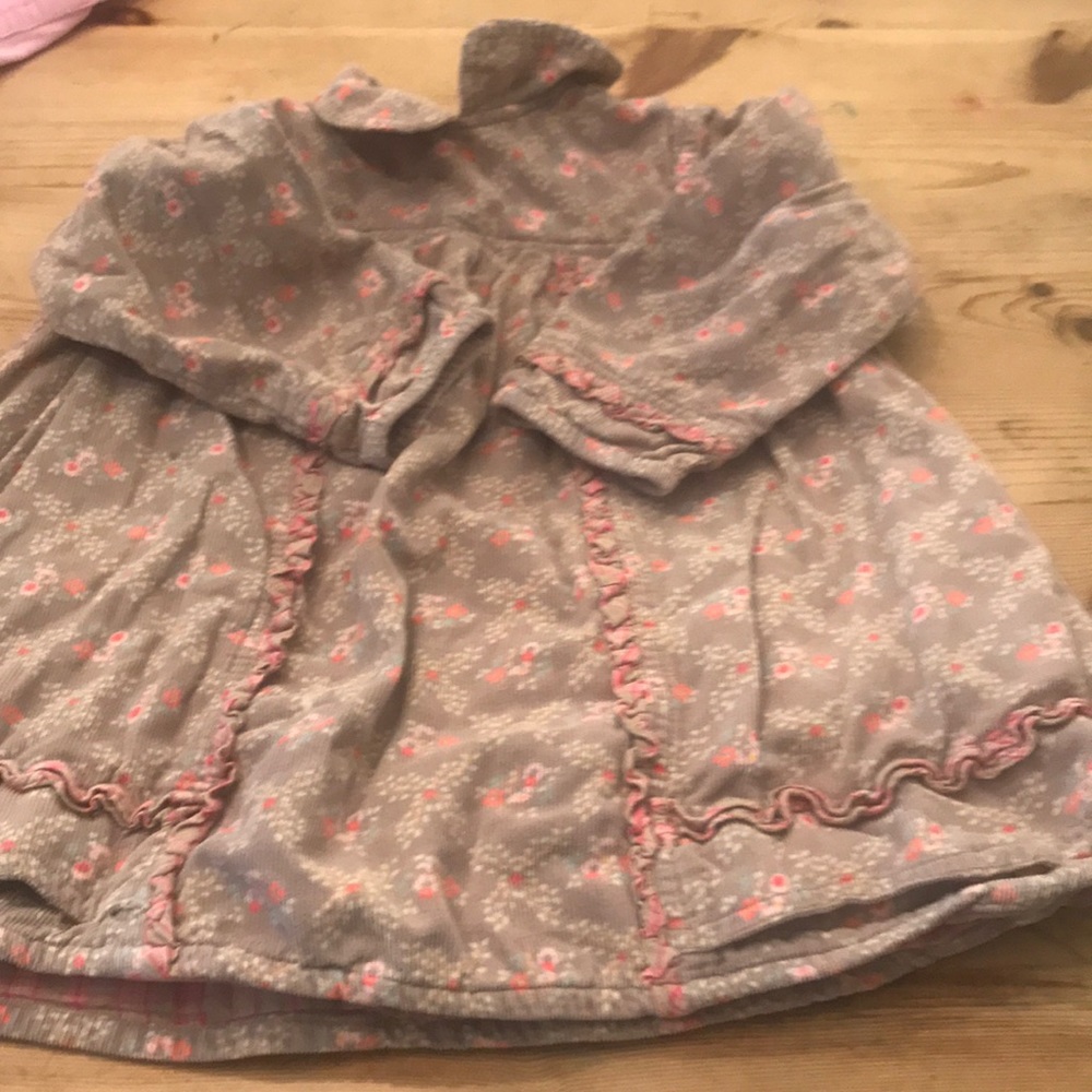 Corduroy floral dress